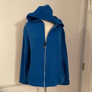 Women’s zip hoodie, blue, fits like a large